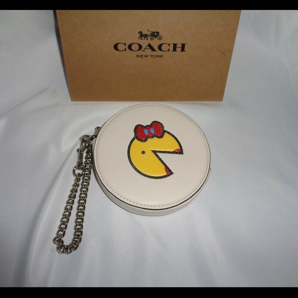 Coach X MS Pac-Man Round Coin Case